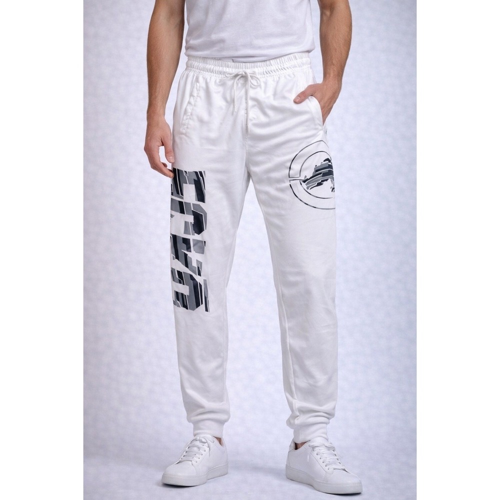 Ecko Function Mens White‎ Graphic Joggers Camo Logo Sweatpants Medium